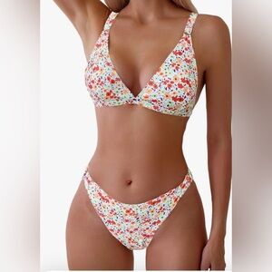 Floral Print Bikini Set size L